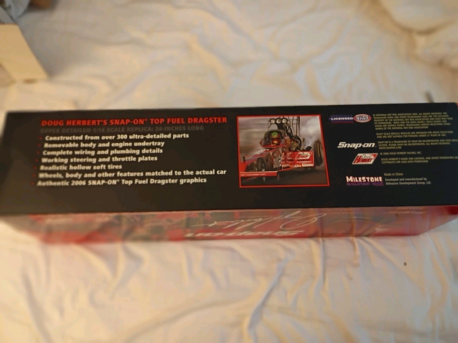 Doug Herbert’s 1:16 Scale Die Cast Top Fuel Dragster Snap-On Milestone NHRA Huge