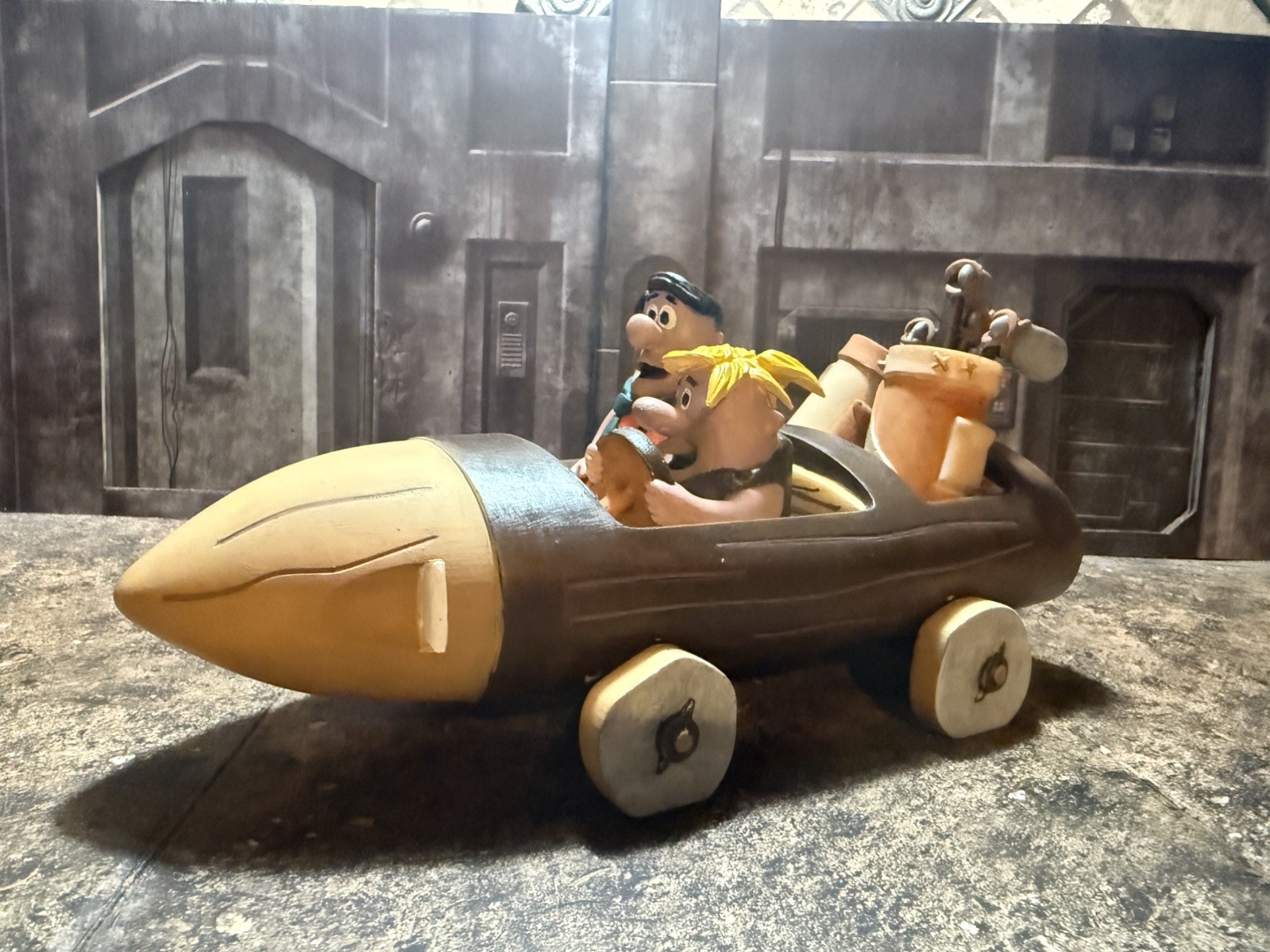 1/16 scale Barney Rubble and Fred Flintstones going golfing