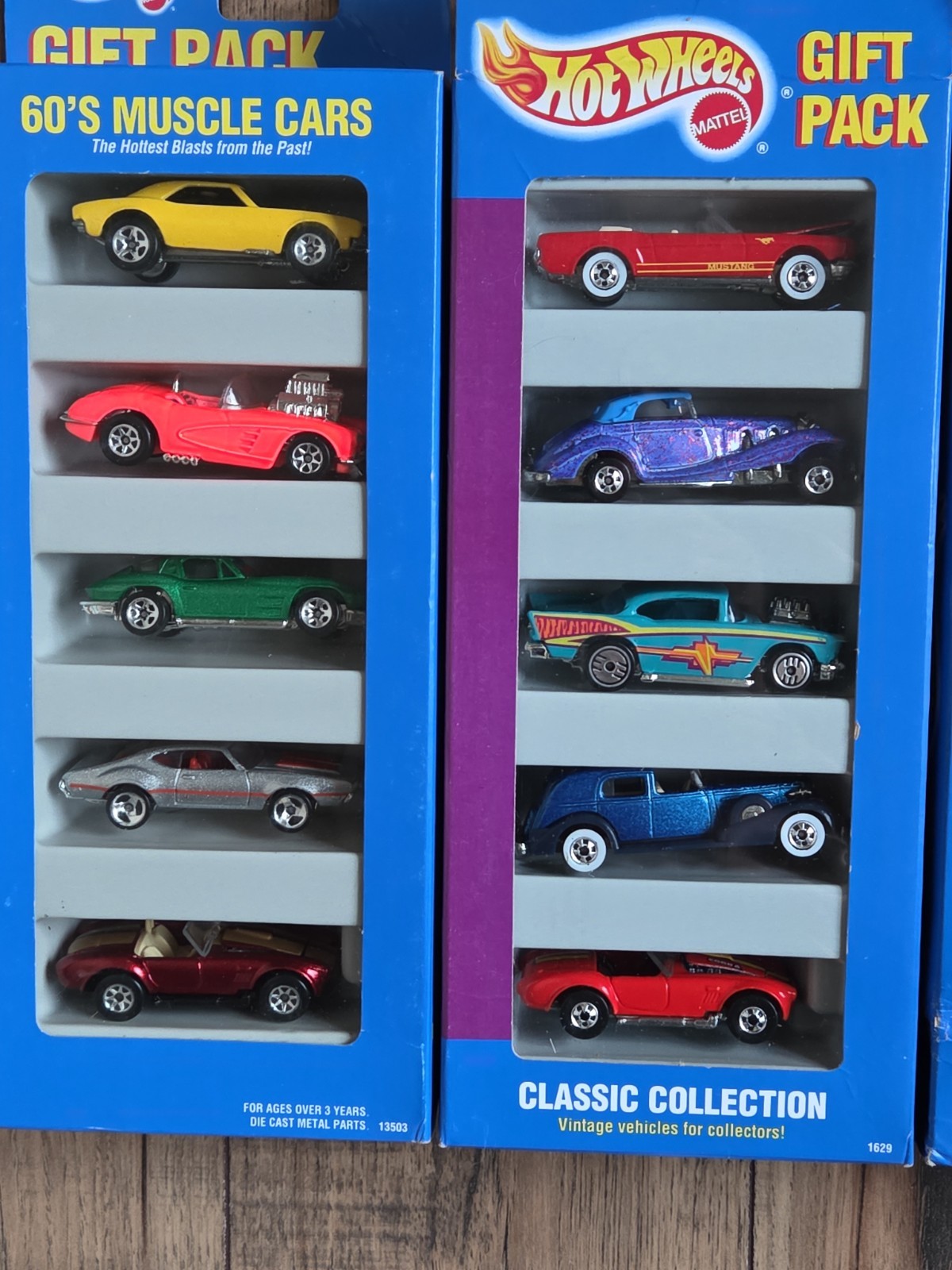 Hot Wheels 5 Gift Pack 60’s Muscle Cars, Classic Collection Corvette Lot Of 4