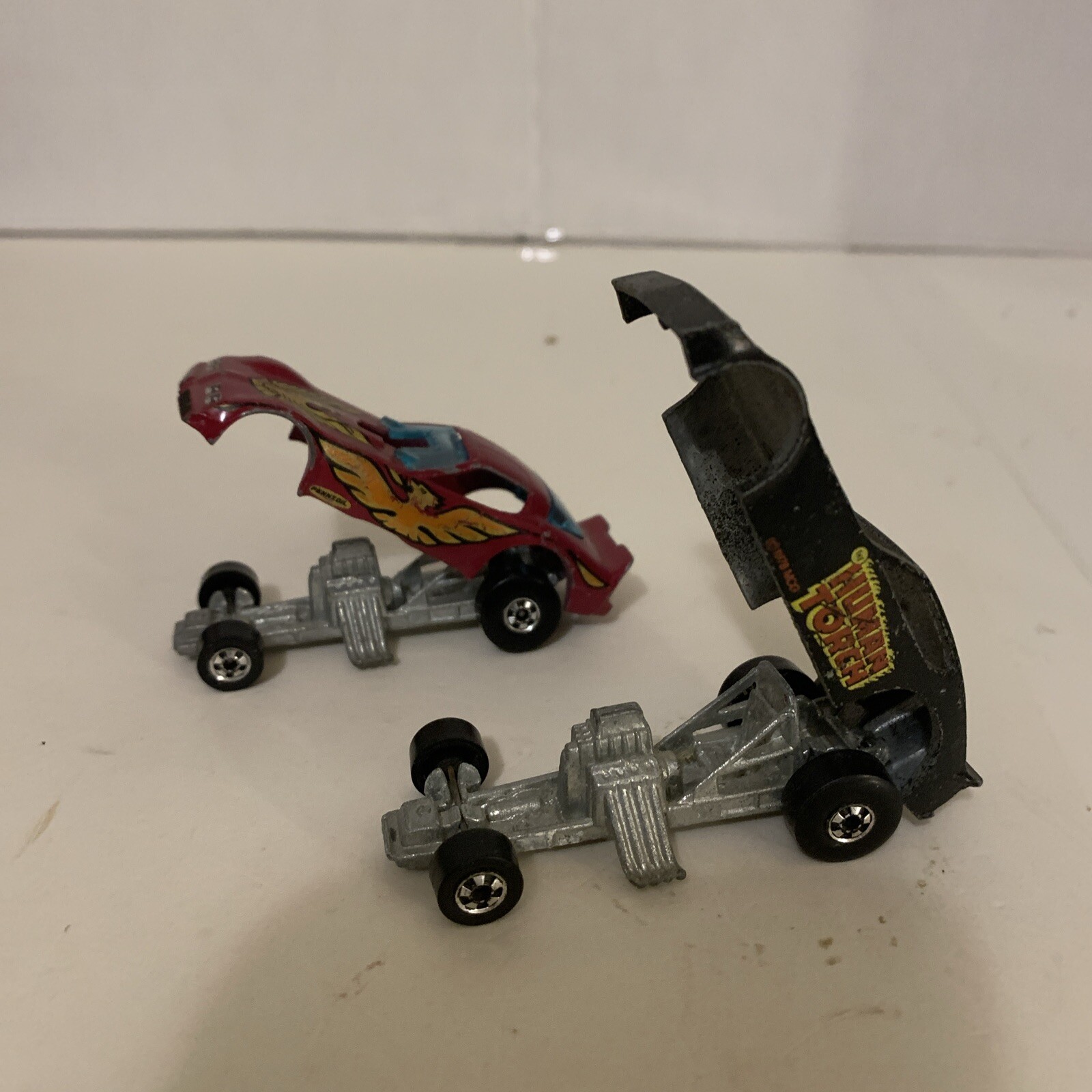 Lot Of 2 Hot Wheels Funny Car Dragsters Human Torch And Firebird Loose
