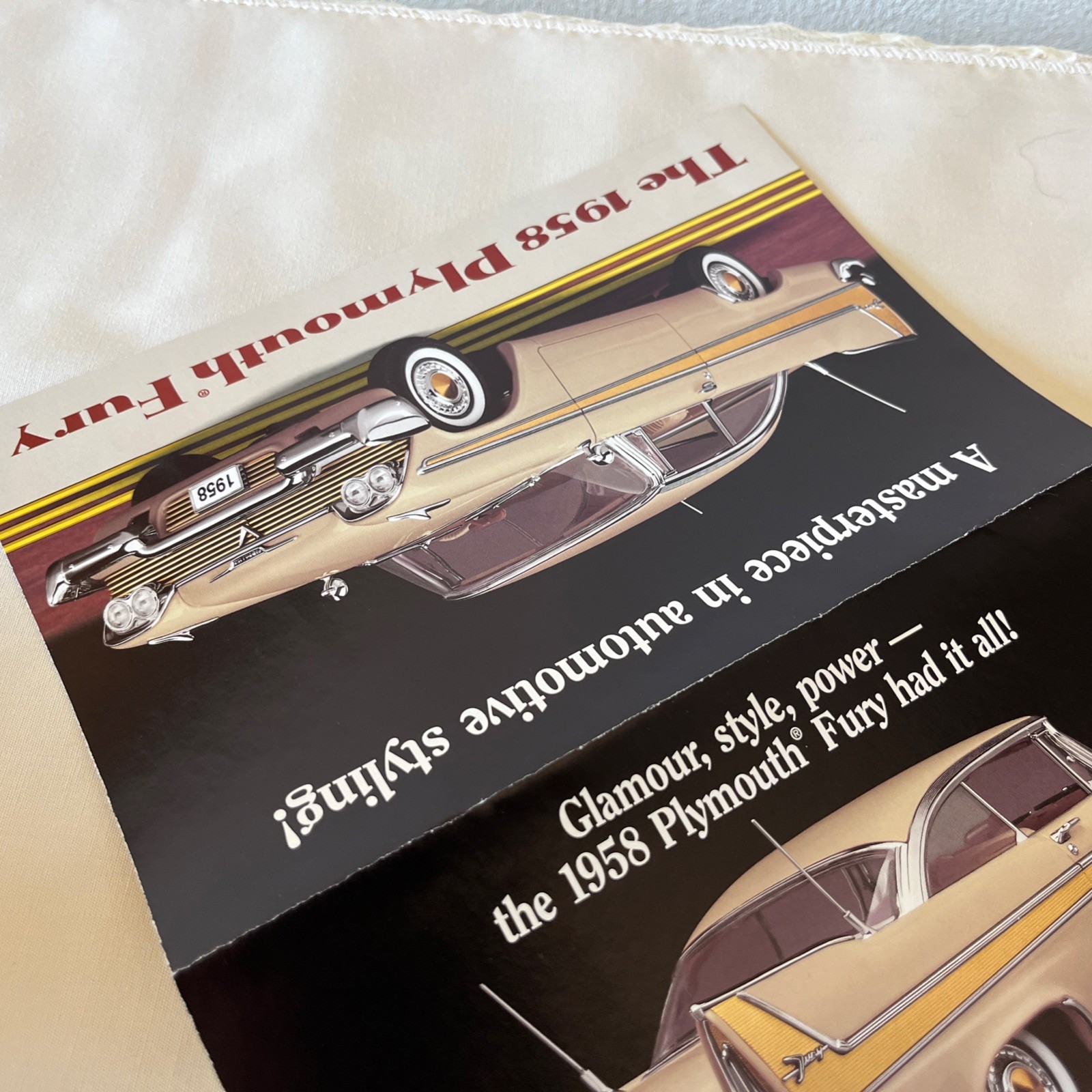 Danbury Mint 1958 Plymouth Fury Brochure Paperwork Only 1:24