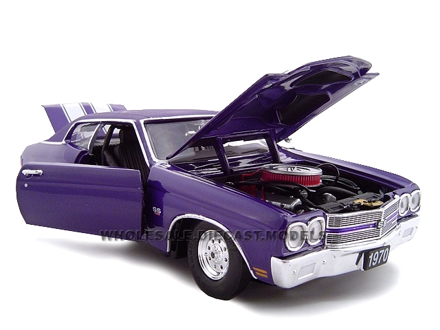 1970 CHEVROLET CHEVELLE SS 454 PURPLE 1:24 PRO STREET CAR UNIQUE REPLICAS 18676