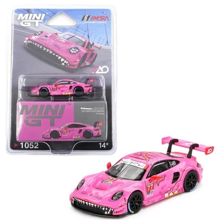 Mini GT 1:64 Porsche 911 GT3 R #77 AO Racing 2024 IMSA Road America MGT01052