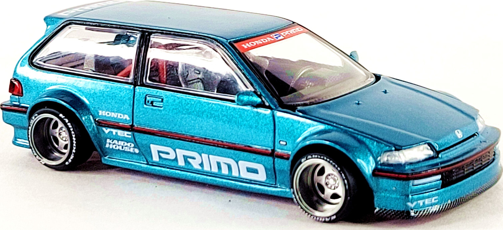 Kaido House x Mini GT Honda Civic (EF) Kaido Works V1 🟦 Teal KHMG126 1/64