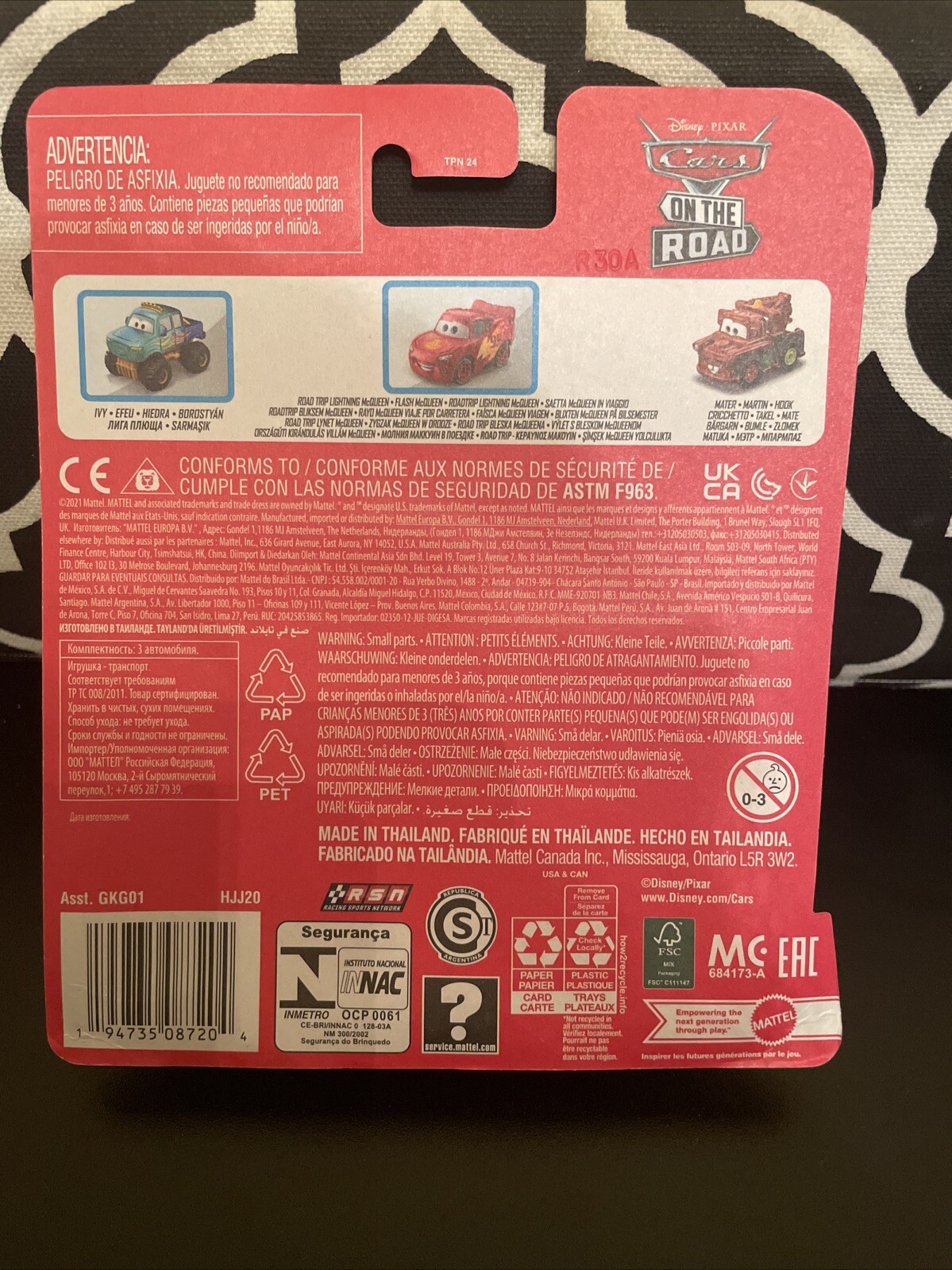 Disney Pixar Cars On The Road Mini Racers Ivy Road Trip Lightning Mater