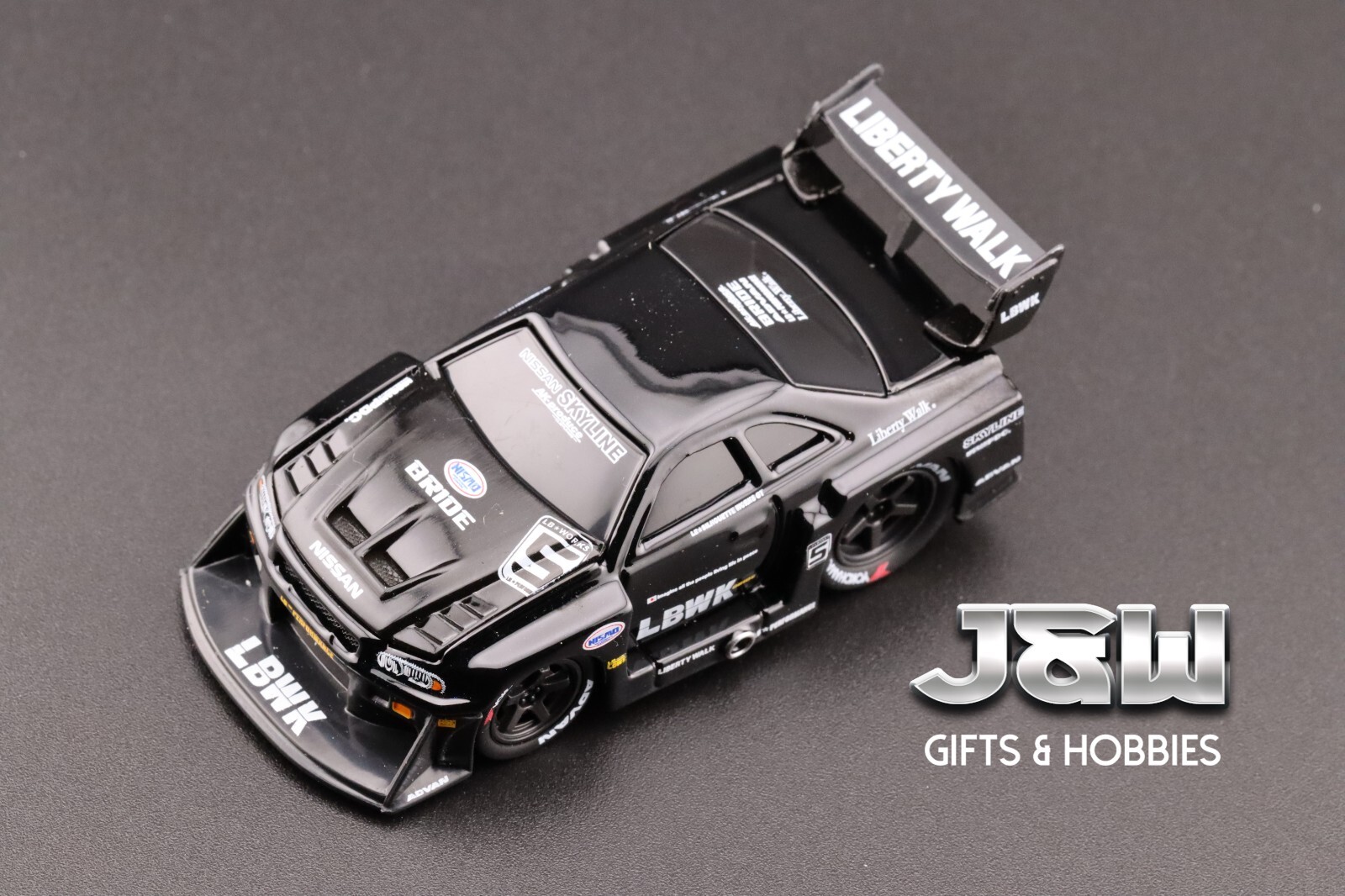 Muscle Machines LBWK Nissan GT-R R34 Super Silhouette Black 11556 1/64