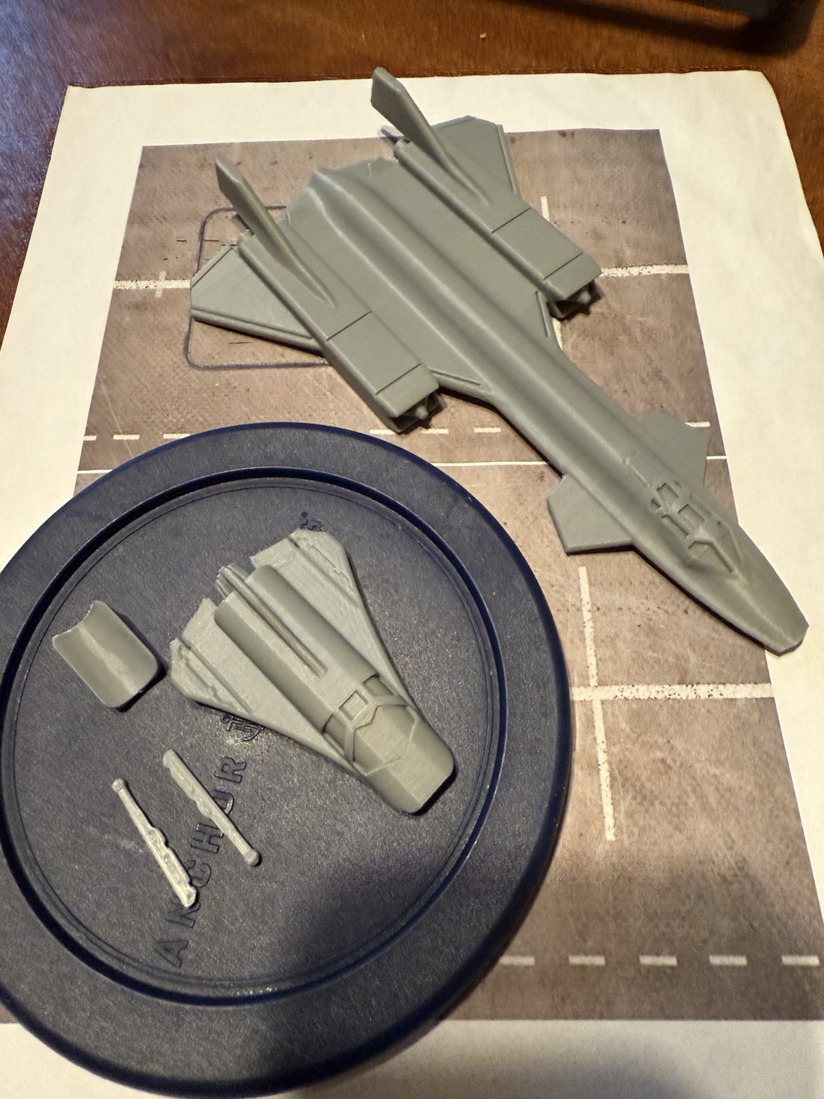 Night raven Gray Plastic Model ( 6 in Length)