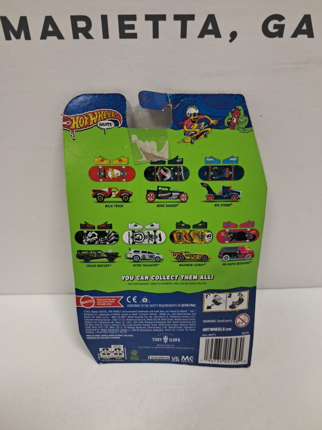 Hot Wheels Skate – TONY HAWK GAZELLA GT FINGERBOARD W/ SHOES – New – 2022