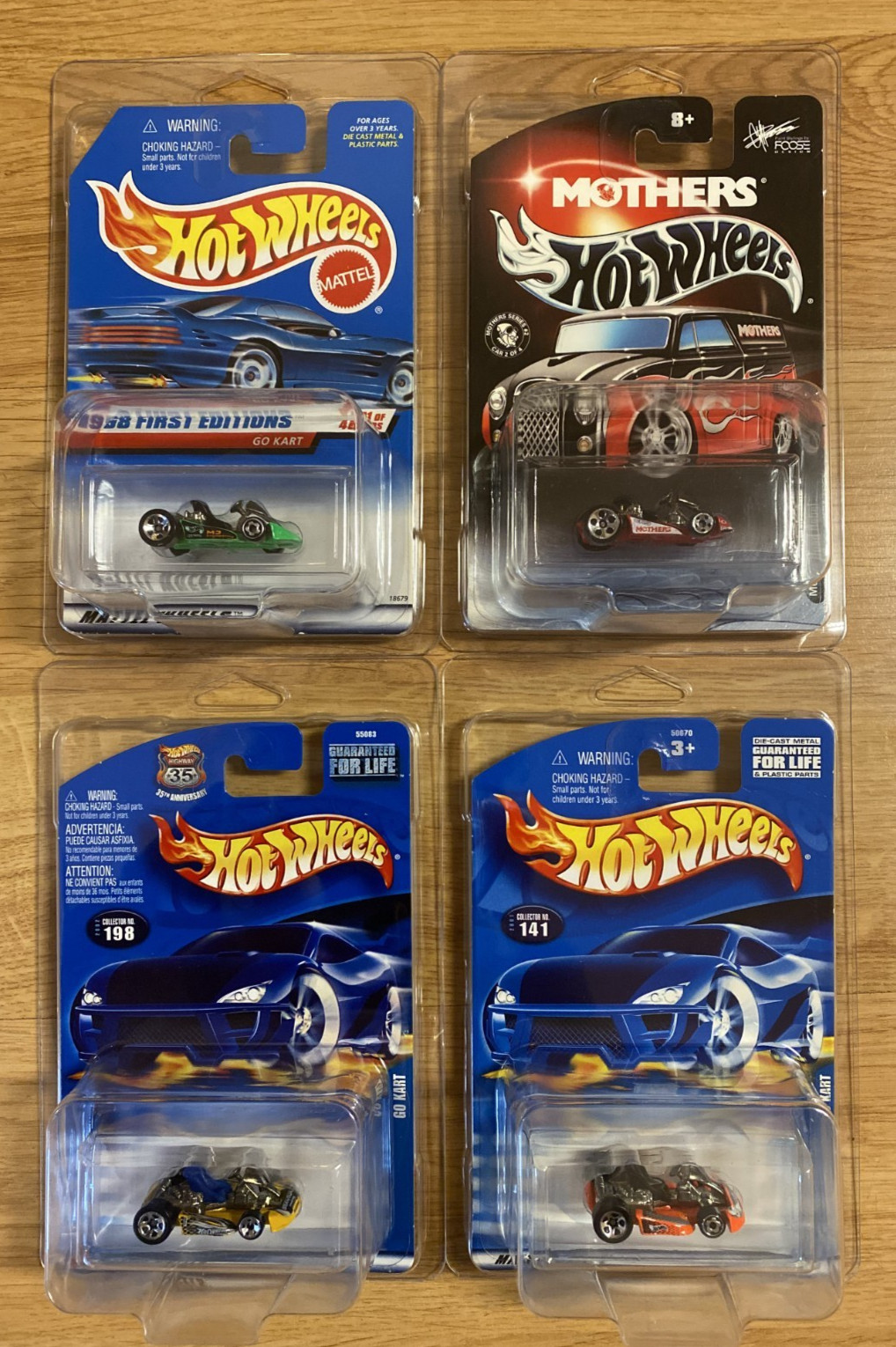 Hot Wheels First Editions Mother’s GO KART COLLECTION 4 Of Lot With Protectors