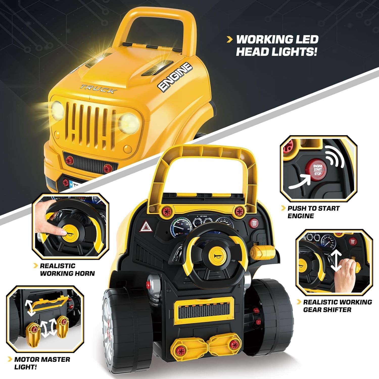 Toys Gifts for 3 4 5 6 7 8 Years Old Boys, Large Truck Engine, Mechanic Repai…