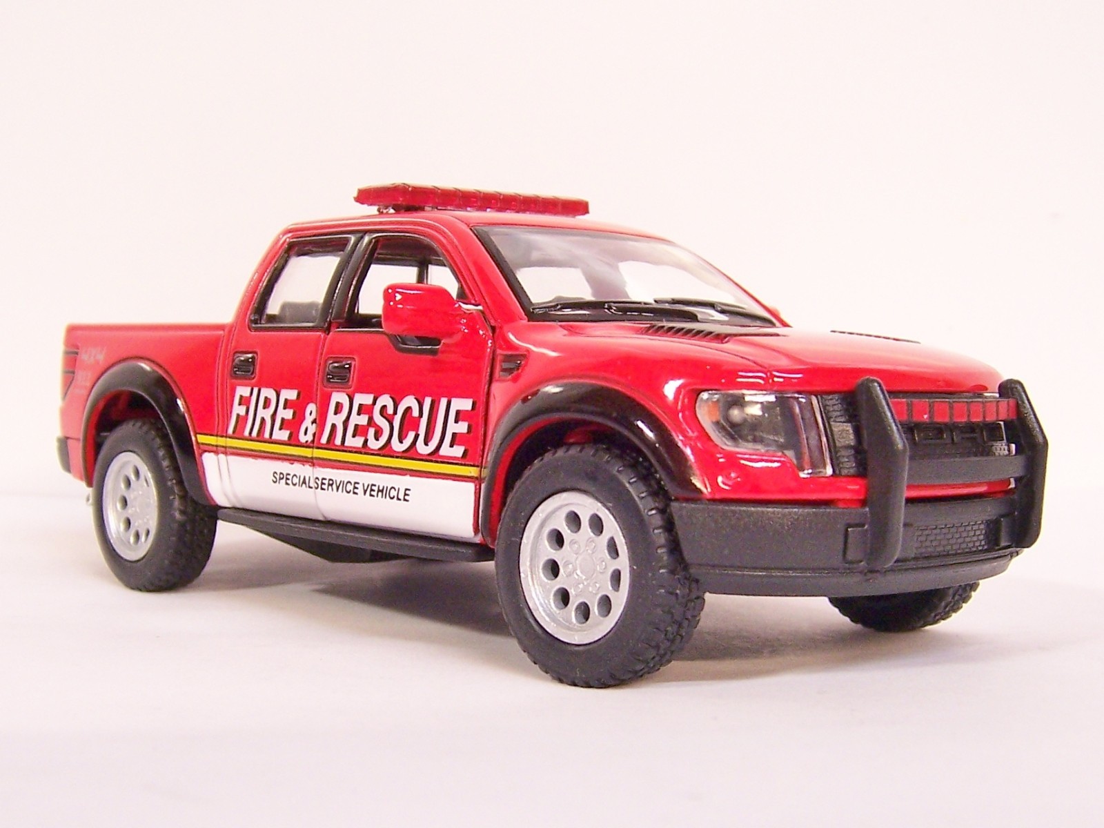 ’13 Ford F-150 Raptor Supercrew POLICE & FIRE RESCUE Diecast Model 1/46 PullBack