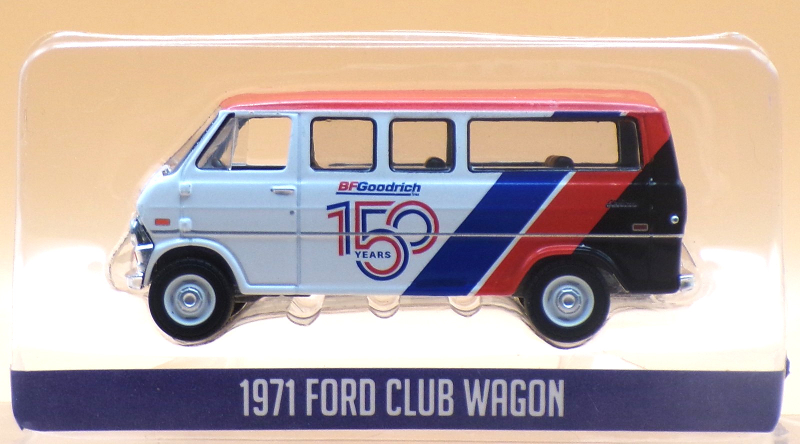 1971 Ford Club Wagon…Running on Empty ..BFGoodrich 150 Years..Greenlight 1:64