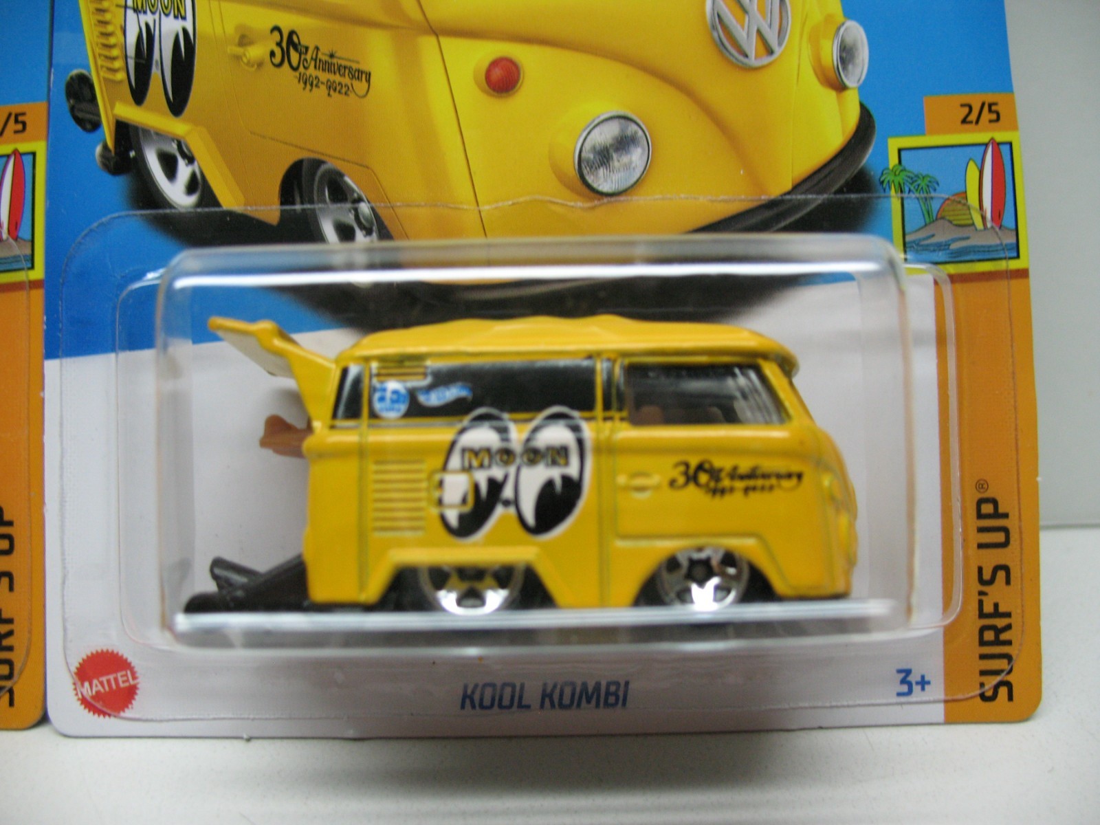 Lot Of 2 Hot Wheels Kool Kombi Moon Eyes Yellow Surf’s Up