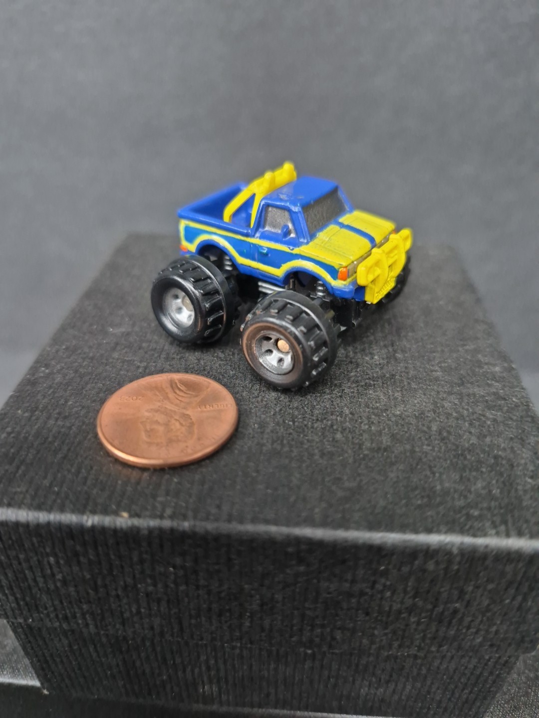 Micro Machines Blue And Yellow Datsun Monster Truck Vintage 1987