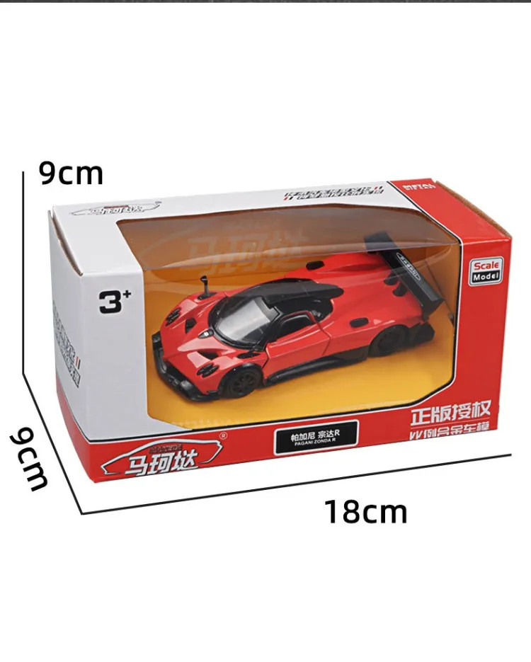 1:36 Diecast Pagani Zonda R Model Car Alloy Pull Back Toy Kids Gift