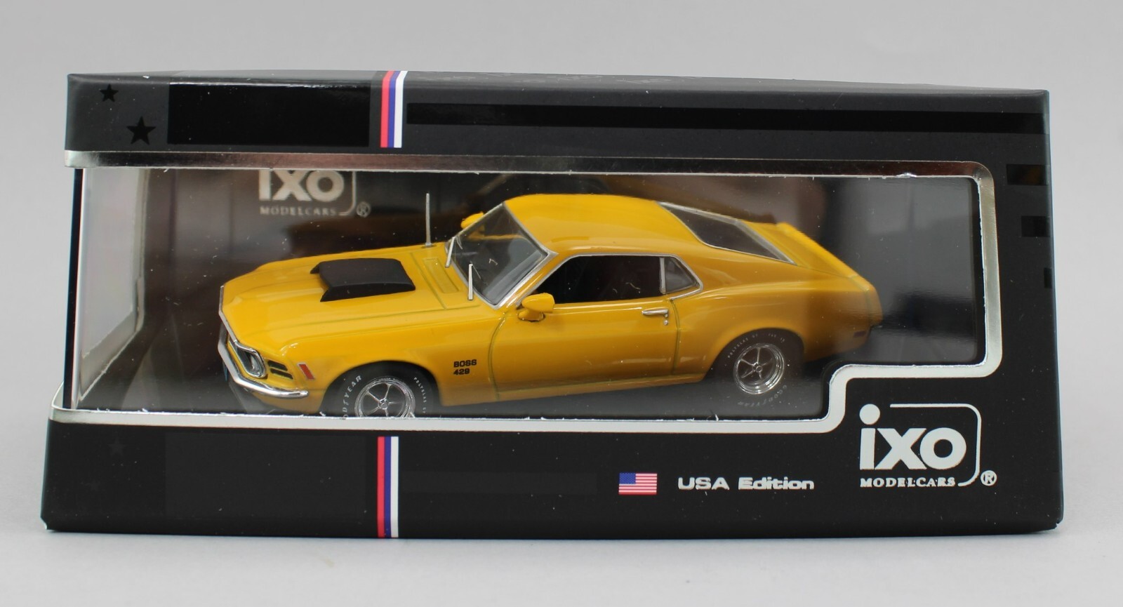 1:43 IXO Models *YELLOW* 1970 Ford Mustang Boss 429 *DIECAST* NIB!