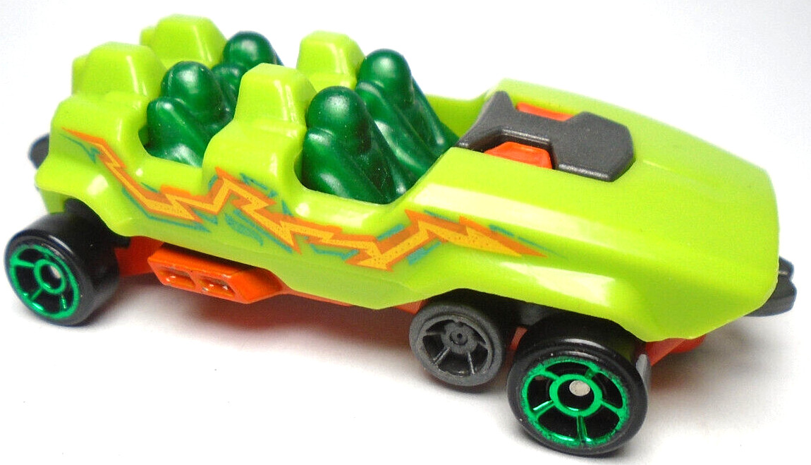 2020 HOT WHEELS LOOPSTER GREEN 1:64 DIECAST 2 3/4″ ROLLER COASTER CAR W/ ORANGE