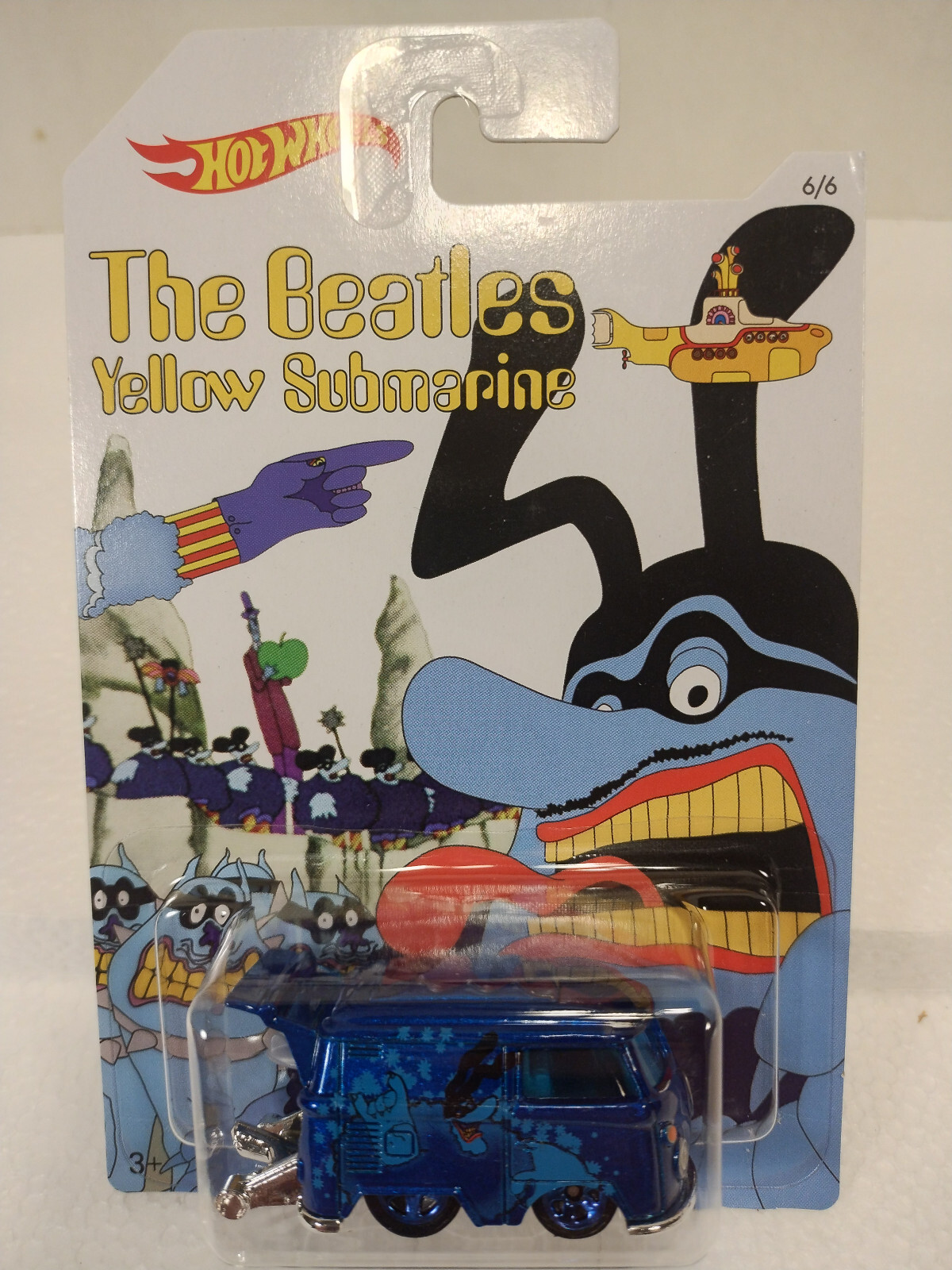 HotWheels 1:64-The Beatles Yellow Submarine-Set of 6 Diecast cars-New in Package