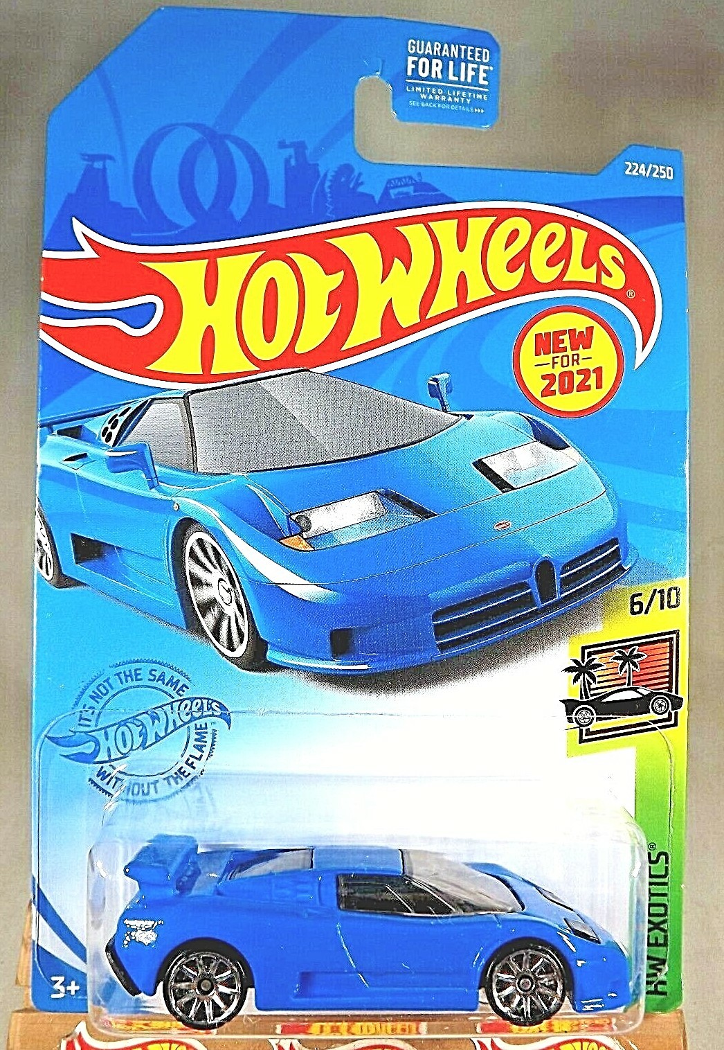 2021 Hot Wheels #224 HW Exotics 6/10 ’94 BUGATTI EB110 SS Blue w/Chrome 10 Spoke