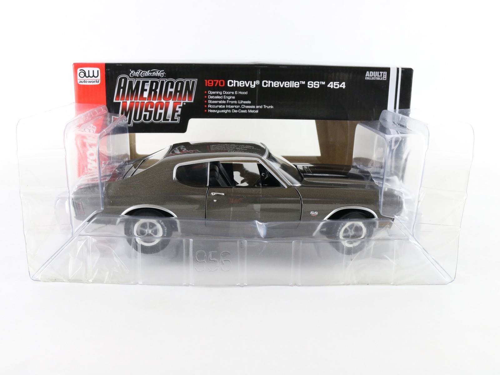 1970 Chevy Chevelle Ss 454 Gray American Muscle Auto World ERTL 1:18 Diecast