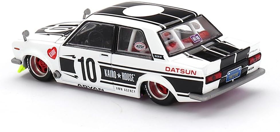 Kaido House x Mini GT 1:64 Datsun 510 Street Team XMM V1 White Advan KHMG176