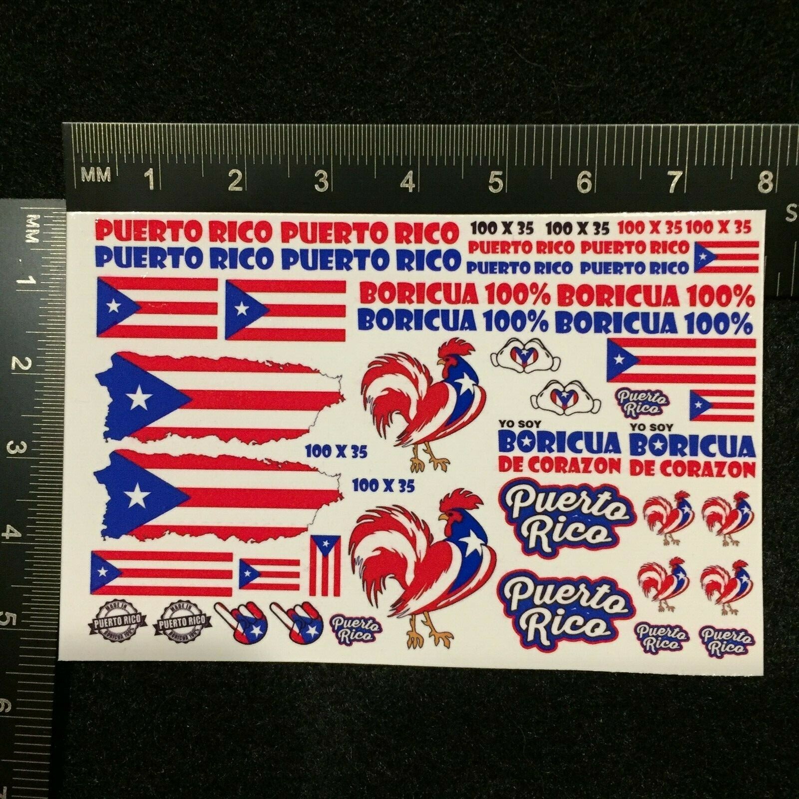 Clear 1:64 Waterslide Decal Hot for Wheels JDM VW Silverado Puerto Rico Boricua
