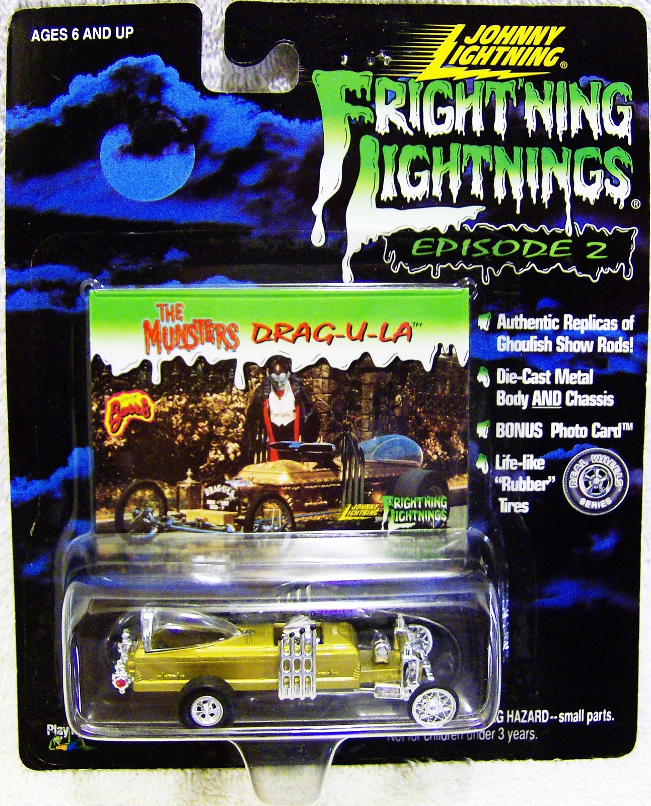 Johnny Lightning Frightning Lightnings Episode 2 The Munsters Drag-u-la 1:64 Sca