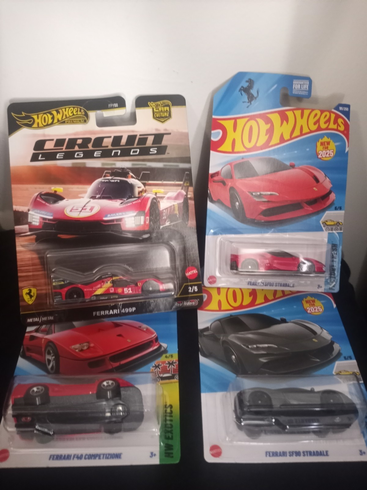 Hot Wheels FERRARI Circuit legends JBK49 Lot Of 4 Ferraris