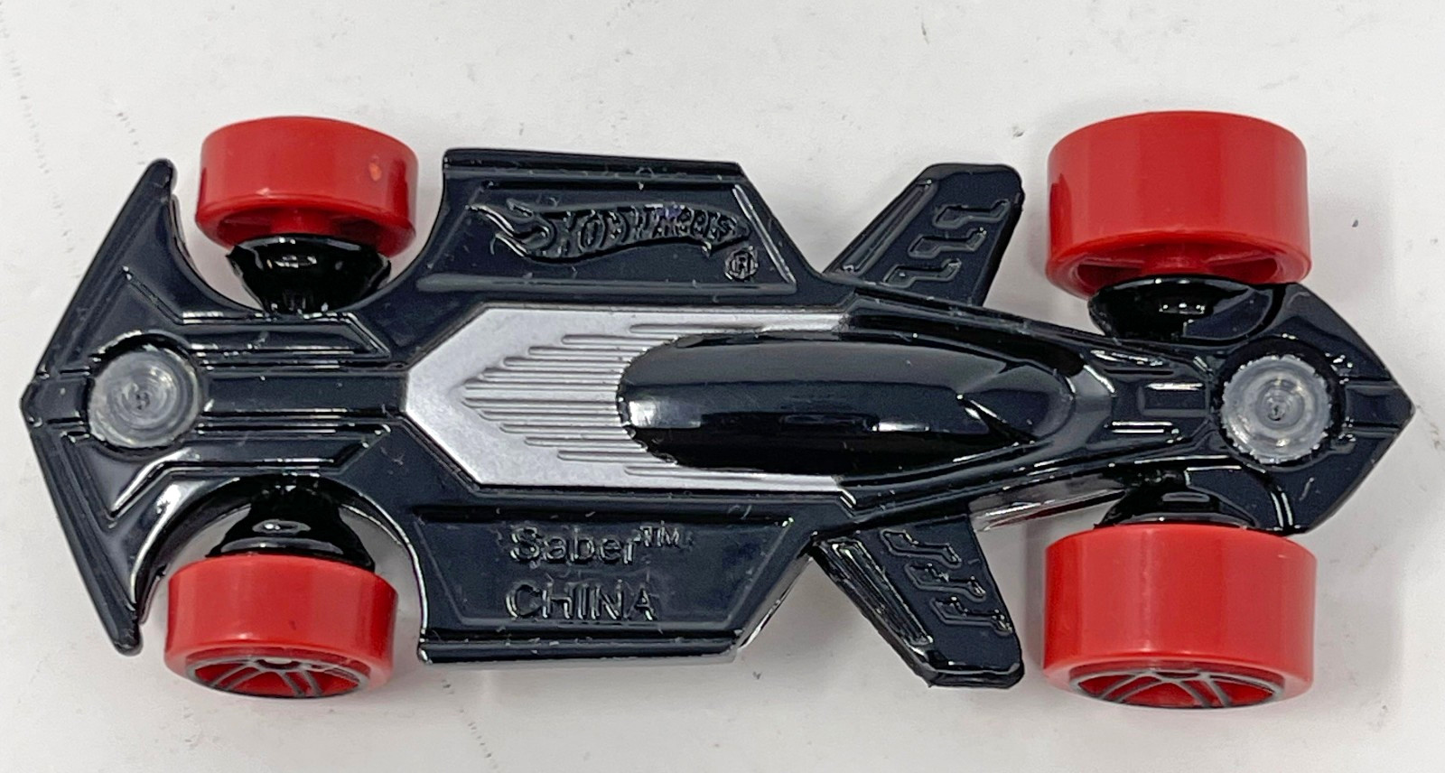 Hot Wheels Battle Force Silver Black Red Saber Car 1:64 Scale Used