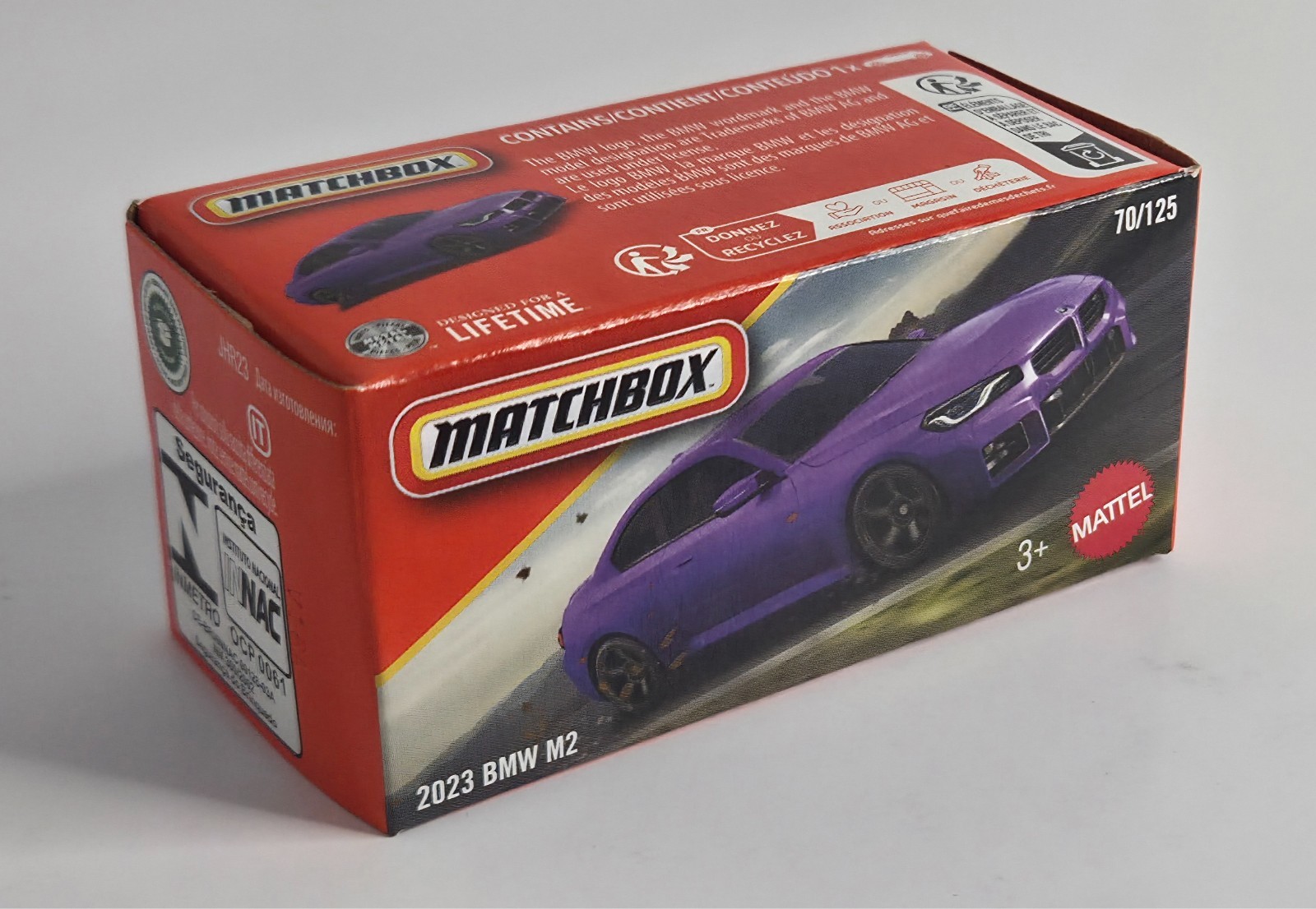 2023 BMW M2 70/125 Matchbox 2026 POWER GRABS JHR23 MBX Roadtrip purple