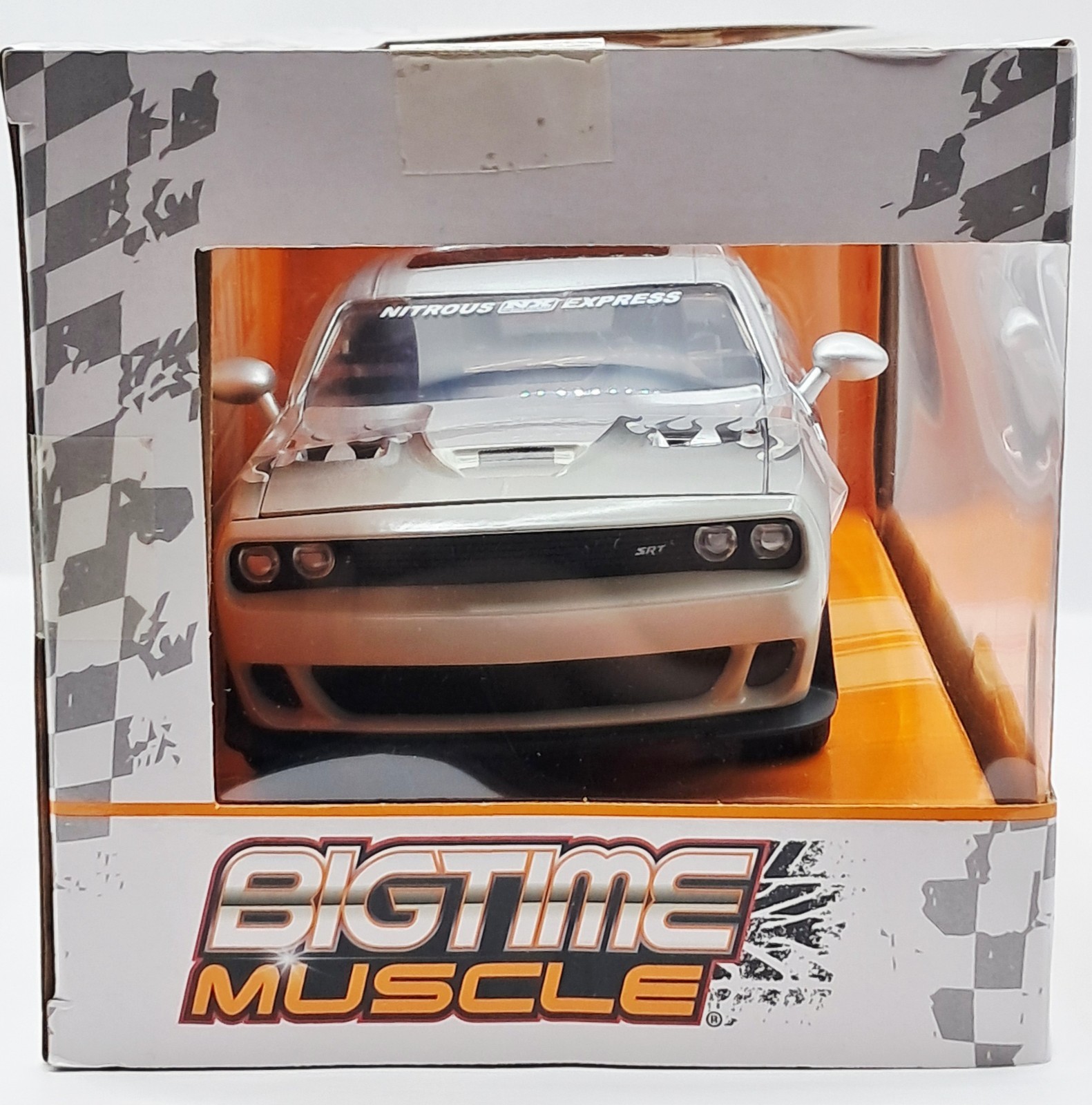 Jada 2015 Dodge Challenger SRT Hellcat NX Bigtime Muscle Silver Black 1/24 New