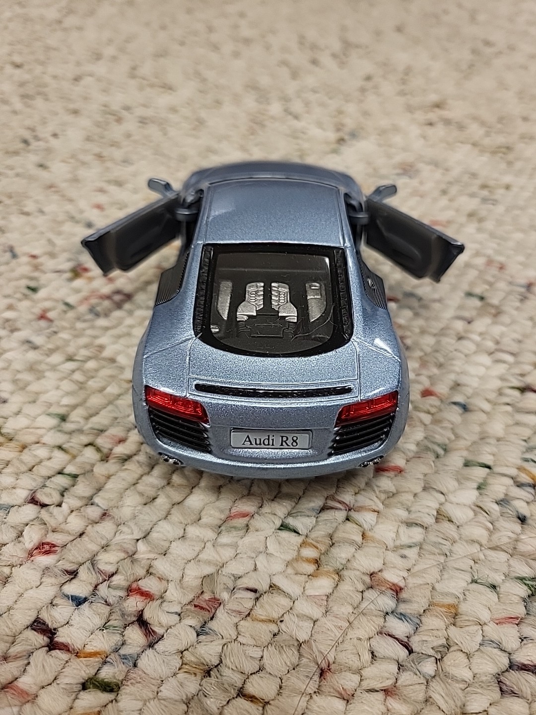 Kinsmart Diecast Cars Audi R8 1/36 Scale 2009 KT5315 Light Blue Pull Back Car