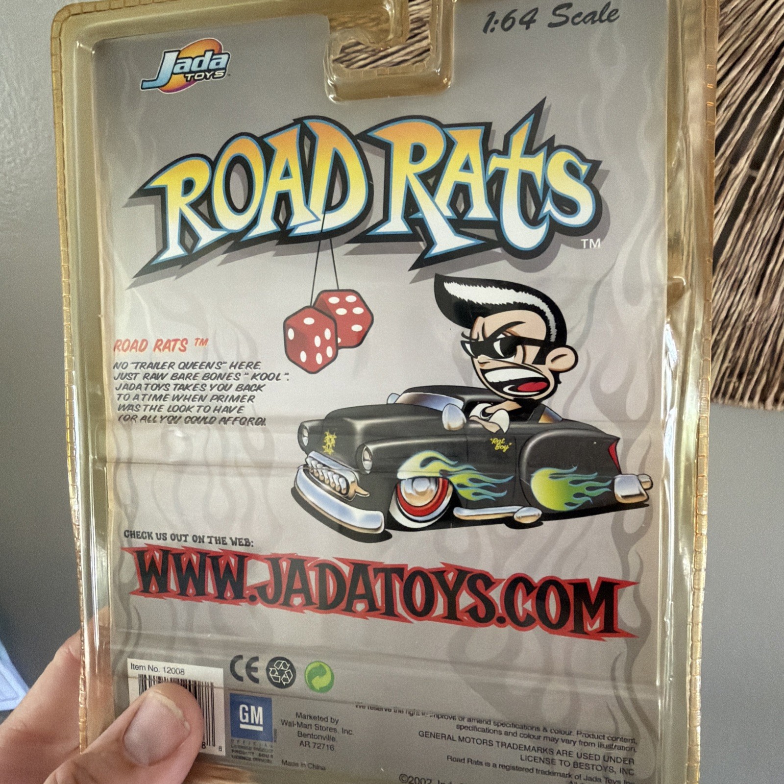 Jada Toys Road Rats 1947 Cadillac Series 62 Blue w/ Flames White Top 1:64 Scale
