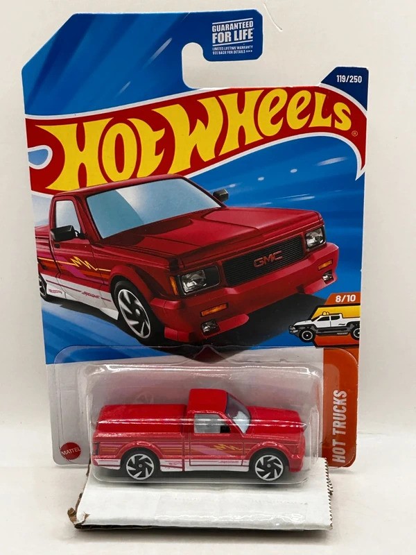 ’91 GMC Syclone Hot Wheels 2025 HW Hot Trucks 8/10 Red Diecast 1:64 Scale