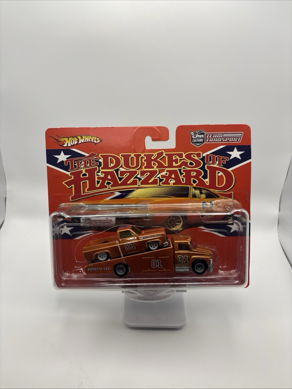 HOTWHEELS TEAM TRANSPORT DUKES OF HAZZARD 83 Chevy C10 GENERAL LEE & FORD C800