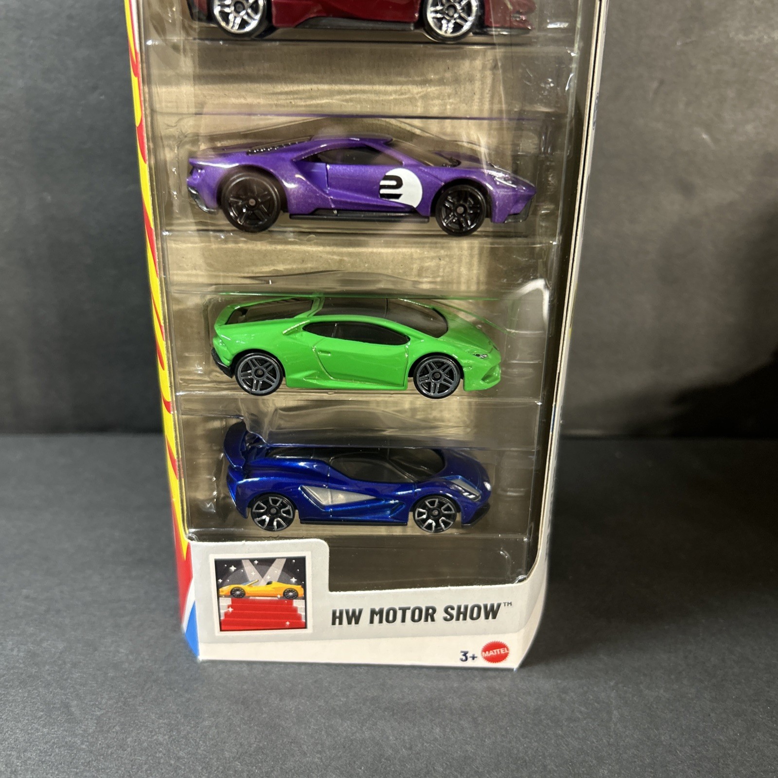 Hot Wheels 2025 HW Motor Show 5-Pack Ferrari Aston Martin Ford Lamborghini Lotus