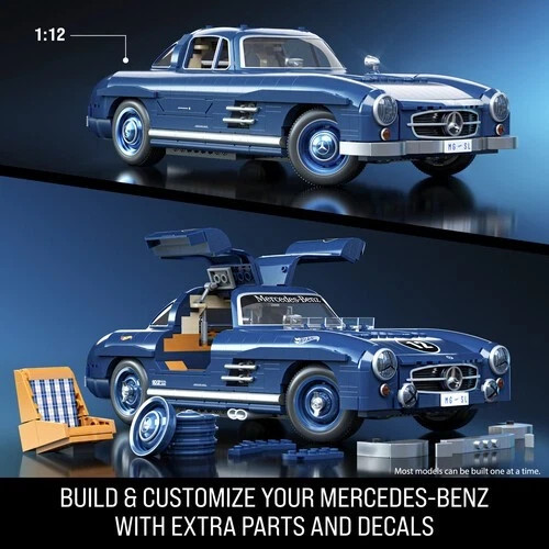 Mattel Brick Shop Hot Wheels Premium Series Building Set Mercedes-Benz 300 SL