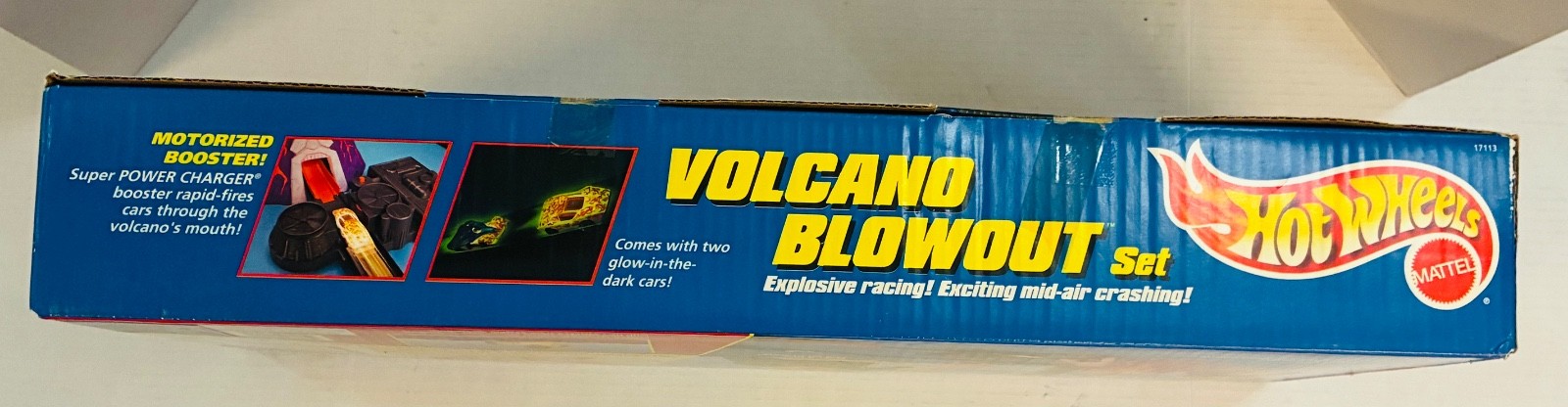 New 1997 Hot Wheels HTF Motorized Volcano Blowout Set Racing Track Unopened Box