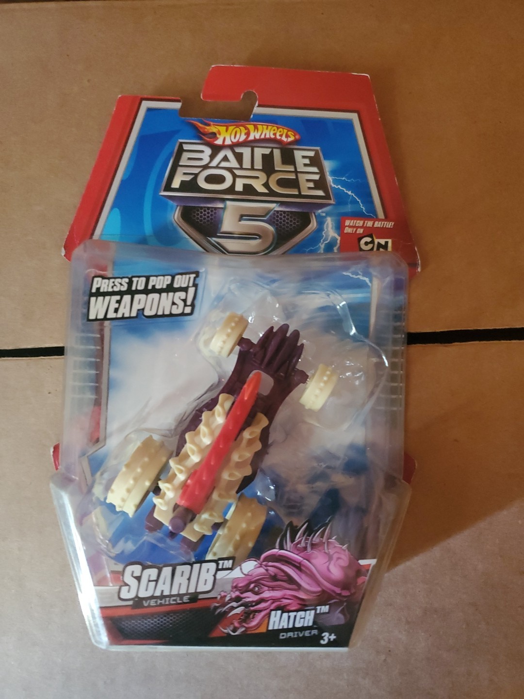 2011 Hot Wheels Battle Force 5 SCARIB Pull Back & Race HATCH