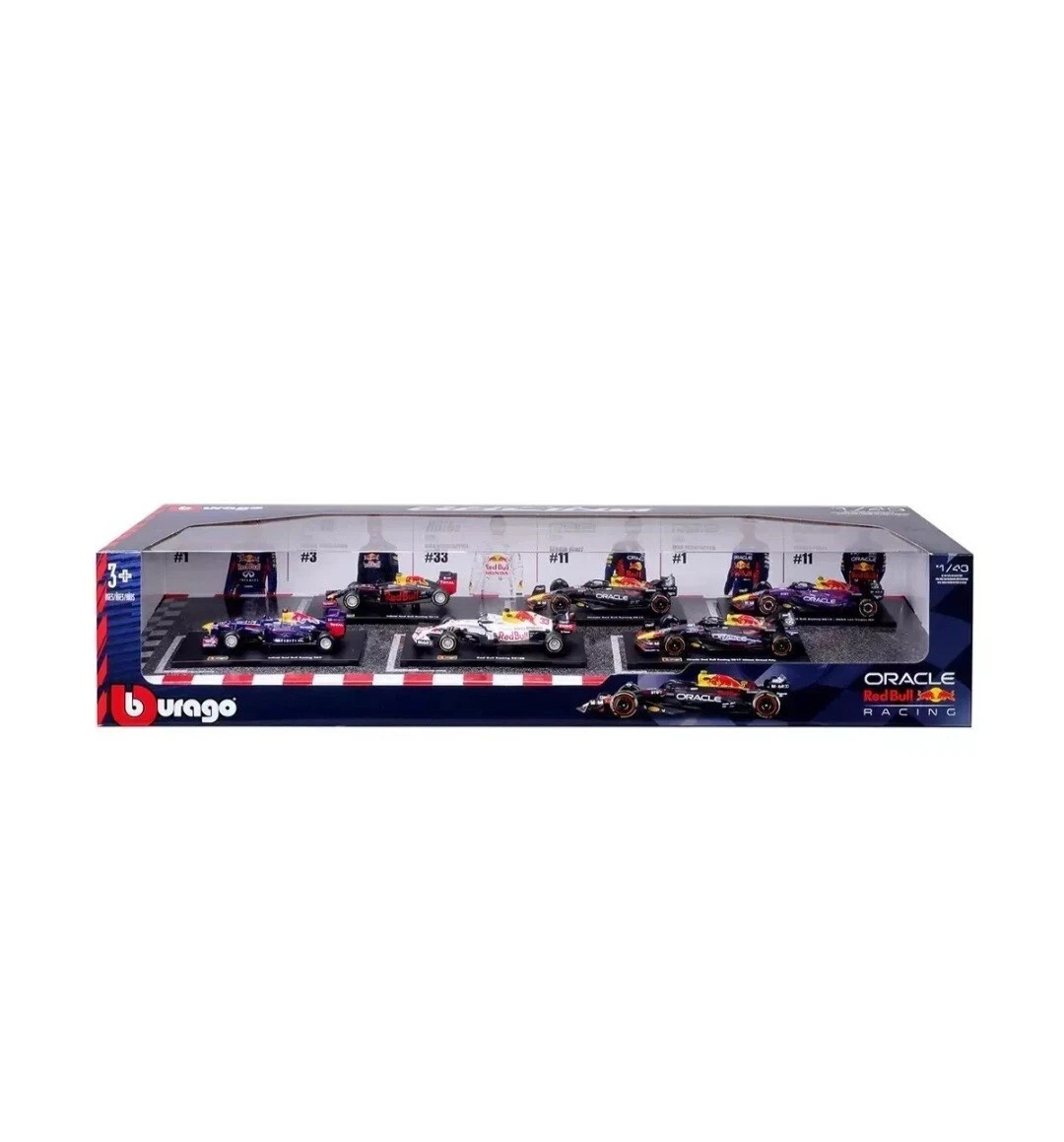 bBurago Red Bull Racing Formula 1 F1 1:43 Scale Die Cast 6 Cars Pack Set New NIB