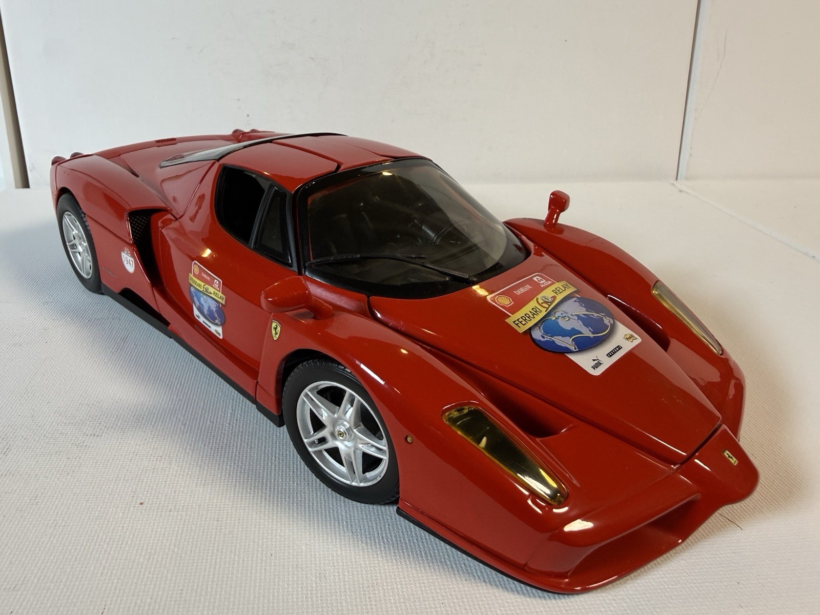 🔥 Hot Wheels 1:18 Enzo Ferrari 60 RELAY Red 2002 SHELL PUMA ALCOA LOOSE🔥