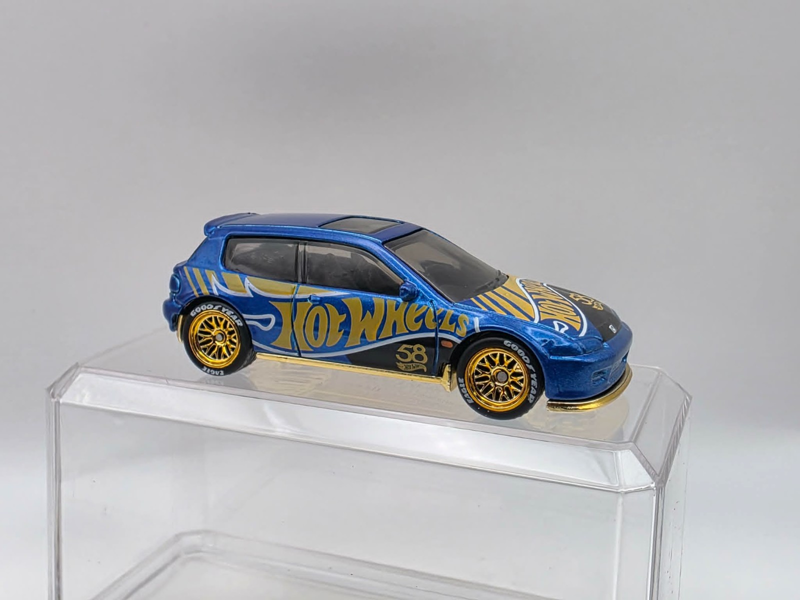 Hot Wheels 1992 Honda Civic EG Hatch , Real Riders , custom wheel swap ls mesh