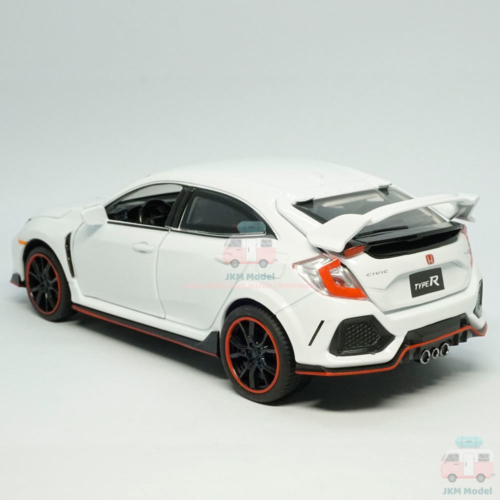 1:32 Honda Civic Type R Model Car Diecast Toy Vehicle Collection Kids Gift White