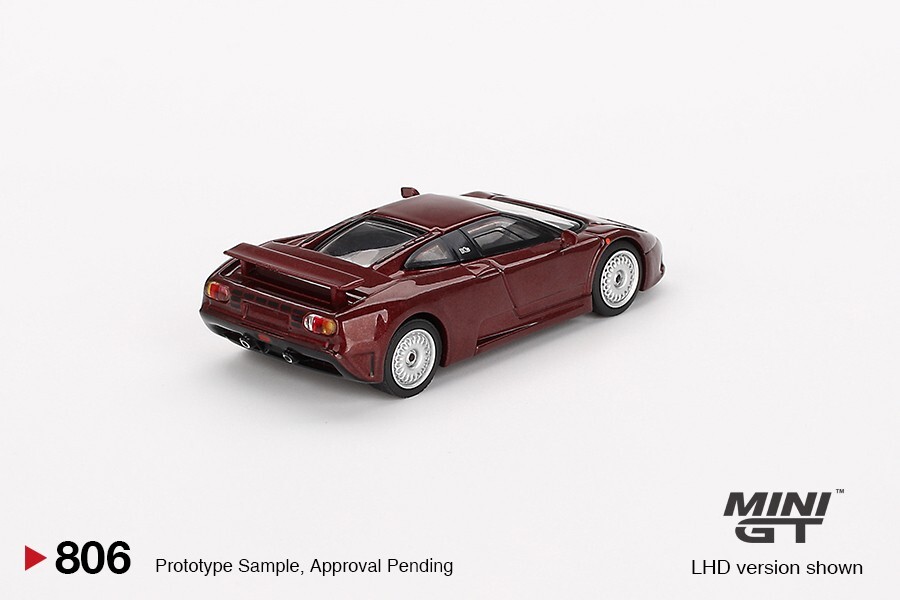 2024 Mini-GT Overseas Edition: BUGATTI EB110 GT Dark Red Metallic #MGT00806-L