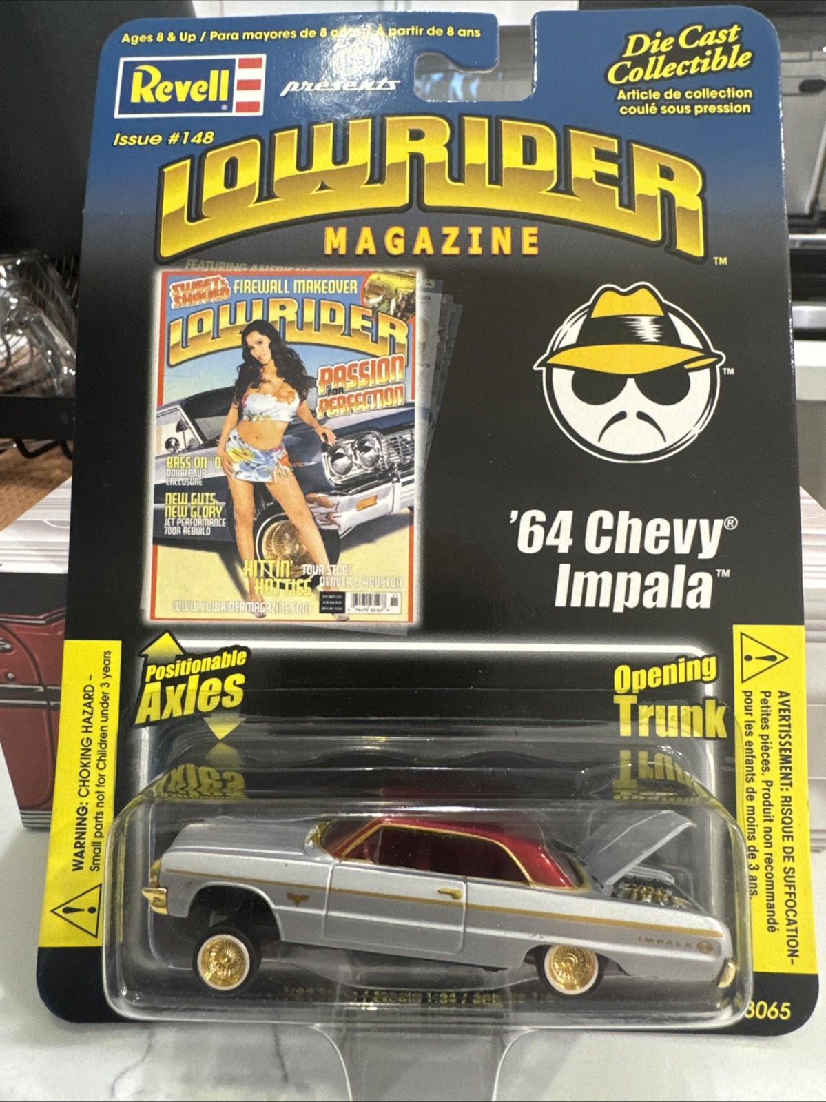 Revell 1:64 Lowrider Magazine 1964 Chevrolet Impala, Silver & Red NEW