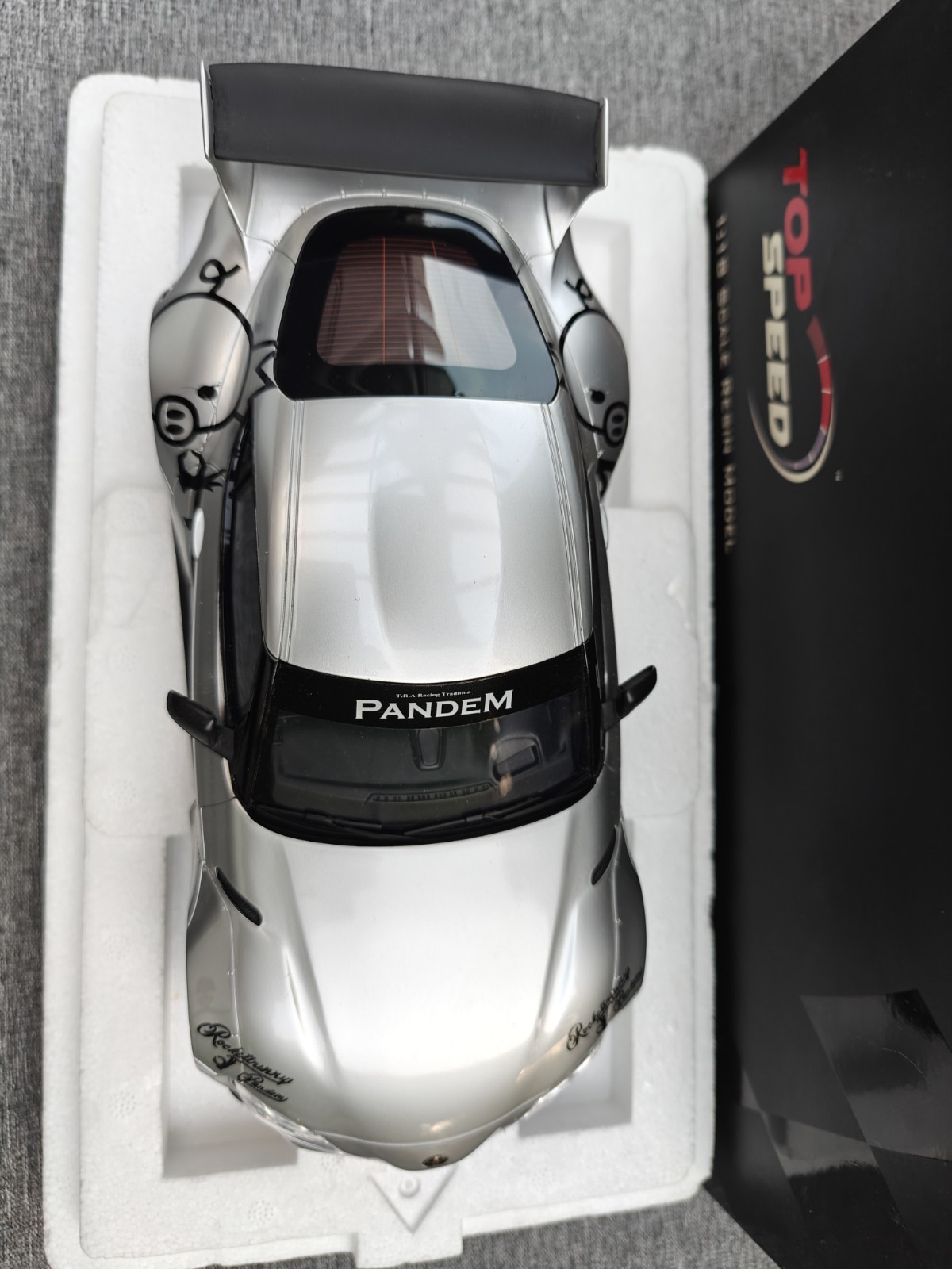 Gently Displayed 1:18 Top Speed Pandem Toyota GR Supra V1.0 silver TS0297 In US
