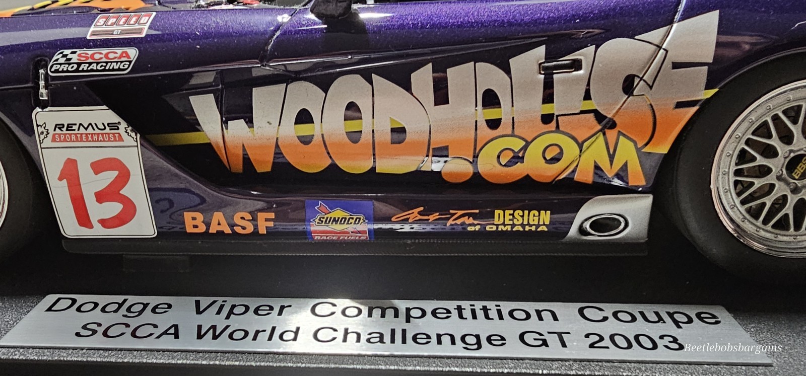 AutoArt Bob Woodhouse 1:18 Dodge Viper Comp Coupe #715/6000 With COA
