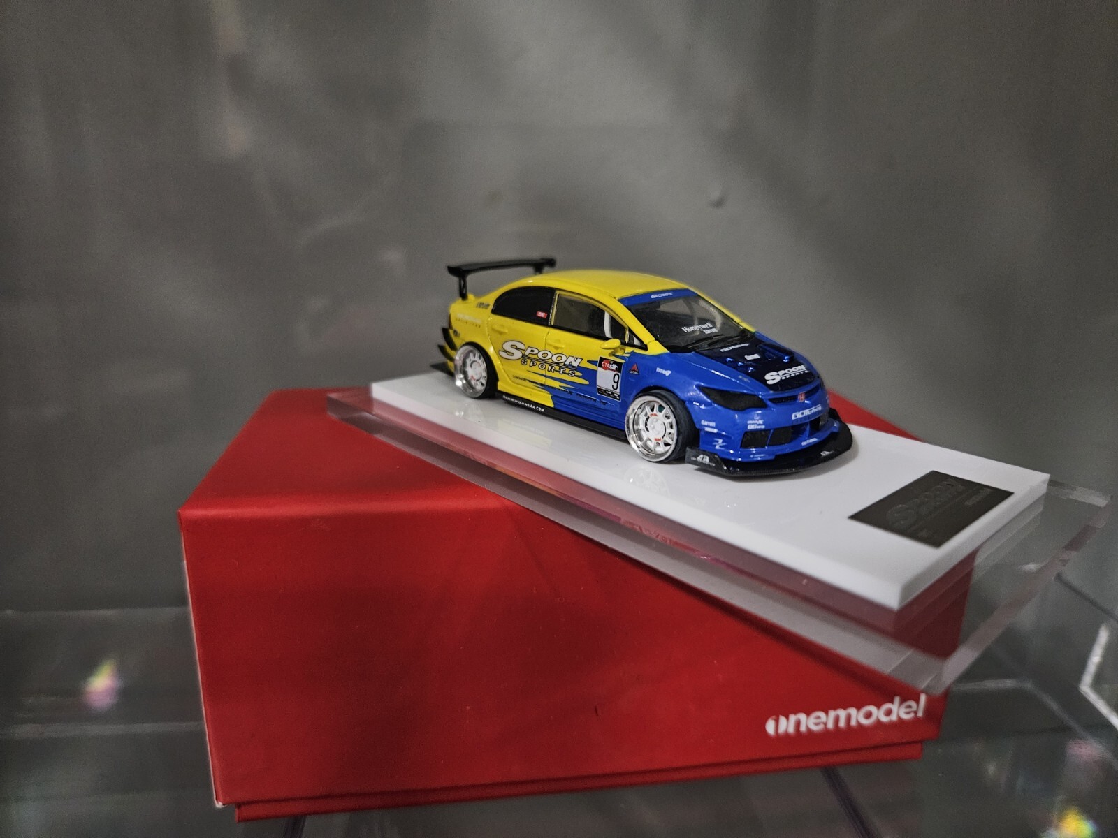 One Model 1:64 JDM Civic Type R FD2 Spoon Sports Resin Car Custom Skalwerk