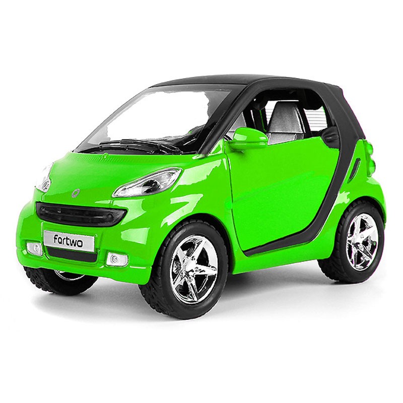 1:24 Smart ForTwo Model Car Diecast Toy Cars Boys Toys for Kids Gifts Green