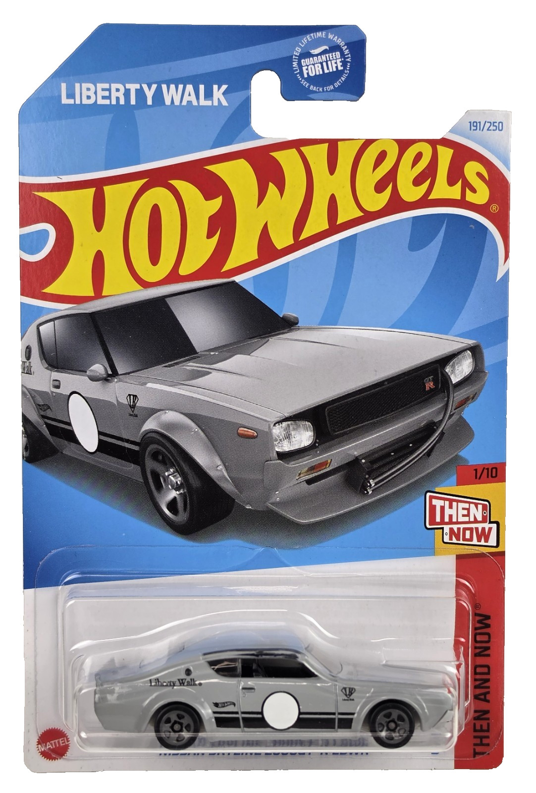 Hot Wheels 2024 Then and Now Nissan Skyline 2000GT-R LBWK (Light Gray) #191